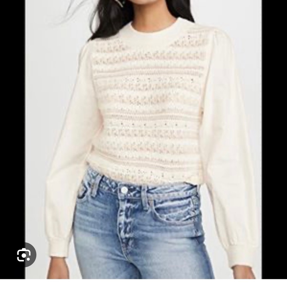 La Vie Rebecca Taylor Mixed Media sweater. NWT. SZ M.